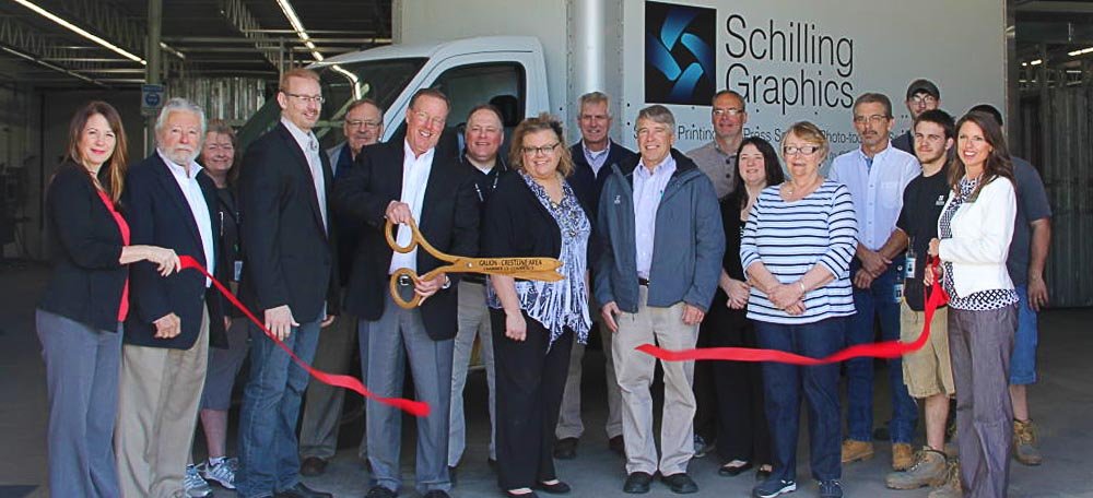Schilling Graphics Ribbon Cutting Schilling Graphics Chamber of Commerce Ribbon Cutting