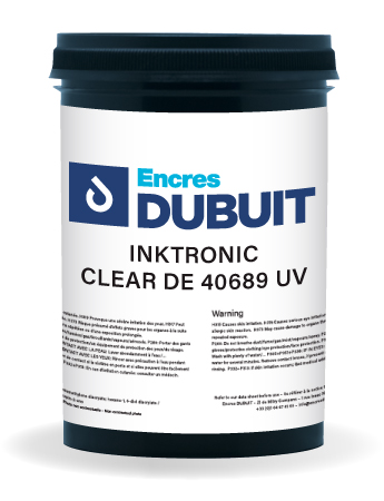Encres DUBUIT-SCREEN PRINTING-INKTRONIC CLEAR DE 40689 UV